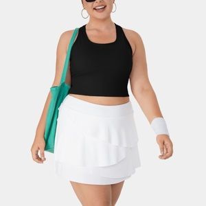 HALARA 2X Black Cloudful Fabric U Neck Racerback Cut Out Plus Size Yoga Tank Top